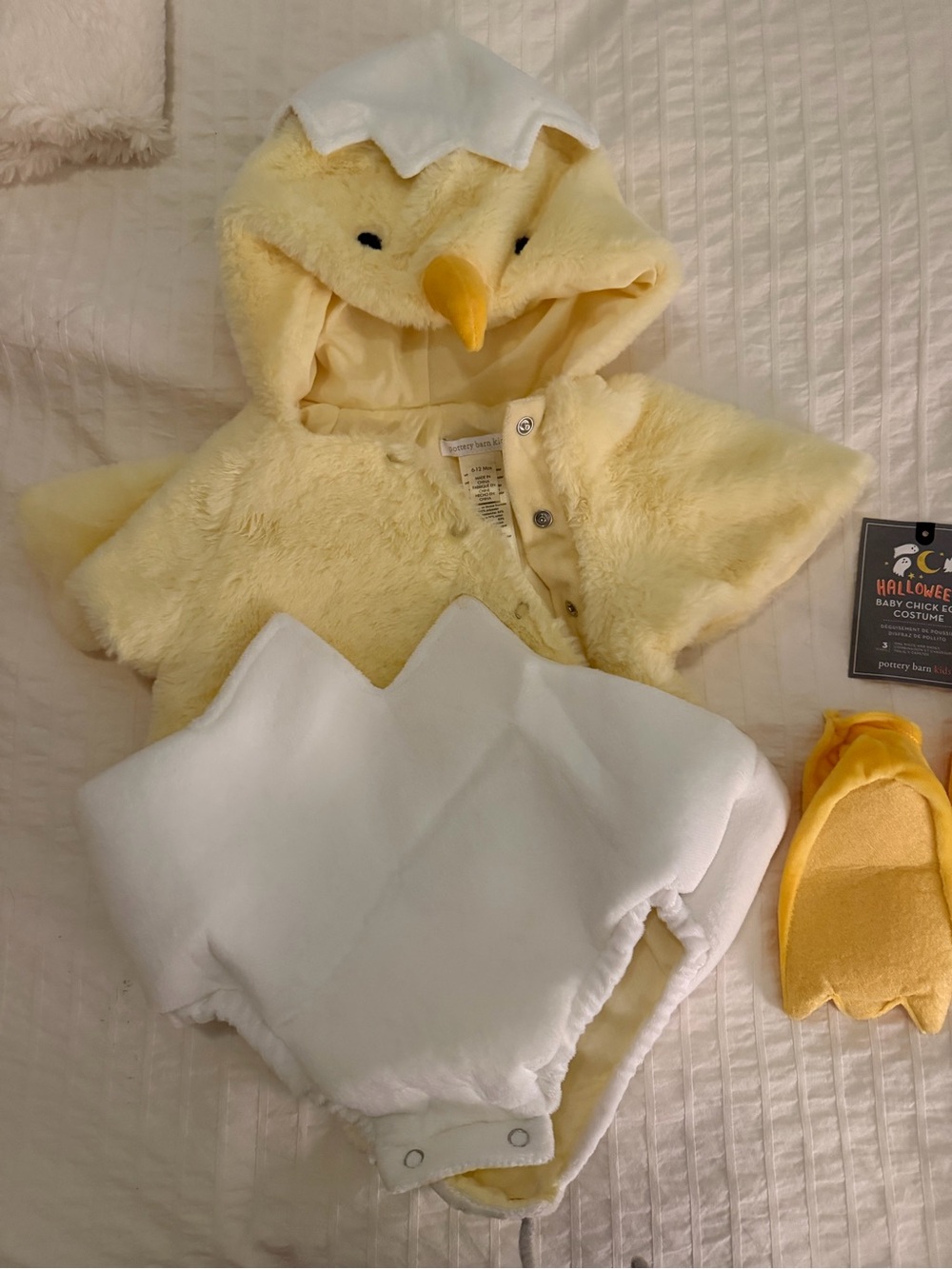Pottery Barn Baby Chick Hooded Costume 6-12 mos